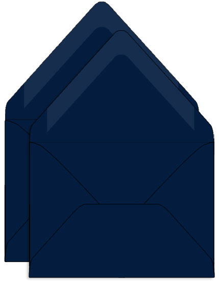 Midnight Blue Double Envelopes - A7 Gmund Colors Matt 5 1/4 x 7 1/4 Euro Flap 68T