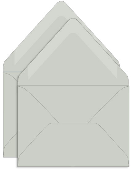 Rain Grey Double Envelopes - A7 Gmund Colors Matt 5 1/4 x 7 1/4 Euro Flap 68T