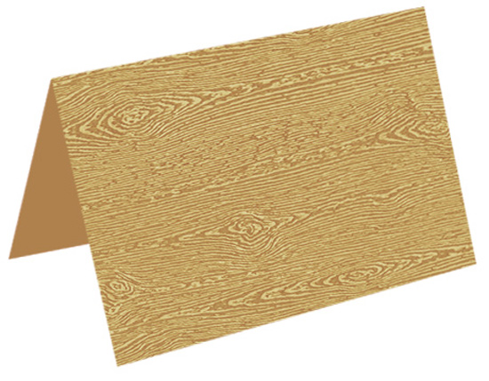 Tindalo Brown Folded Card - A2 Gmund Wood Grain 4 1/4 x 5 1/2 111C