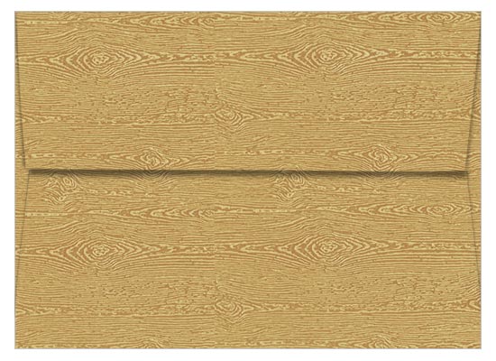 Tindalo Brown Envelopes - A7 Gmund Wood 5 1/4 x 7 1/4 Straight Flap 68T