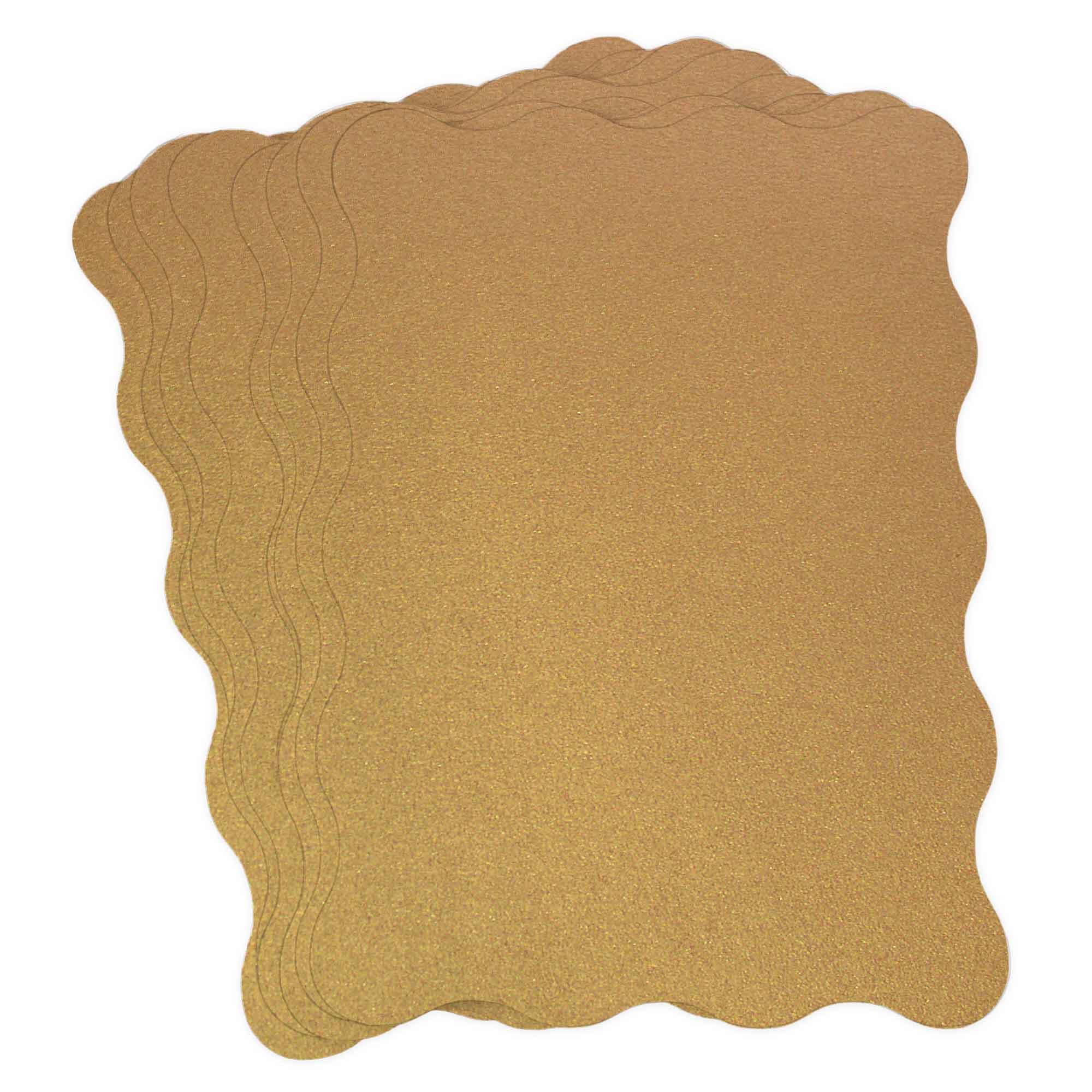 Antique Gold Wavy Edge Invitation Card - A7 Stardream Metallic 5 x 7 105C