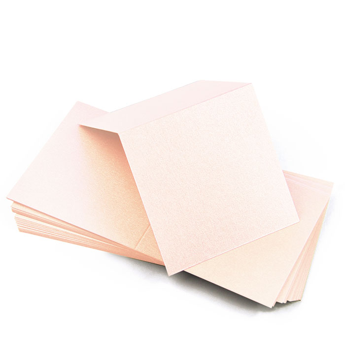 Coral Square Place Card - Stardream Metallic 105C