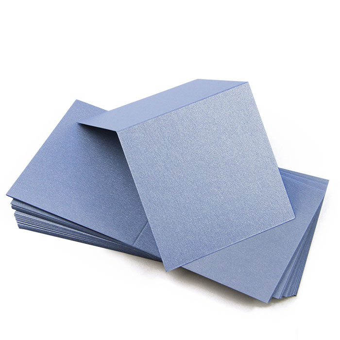 Vista Blue Square Place Card - Stardream Metallic 105C