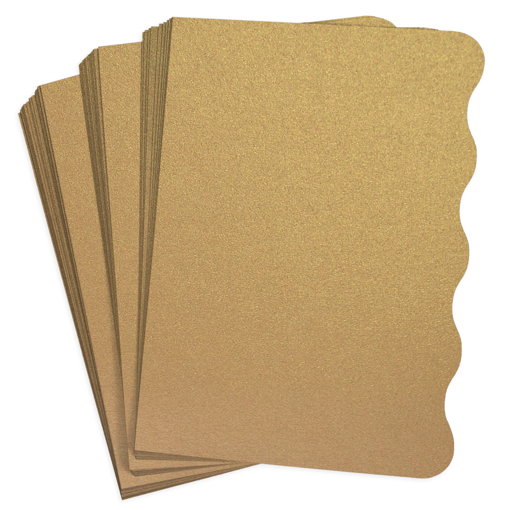 Antique Gold Side Wave Invitation Card - A7 Stardream Metallic 5 x 7 105C