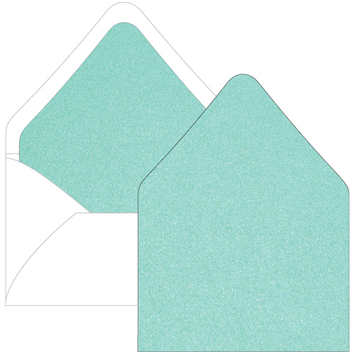 Lagoon Euro Flap Envelope Liner - 6 1/2 x 6 1/2 Stardream Metallic