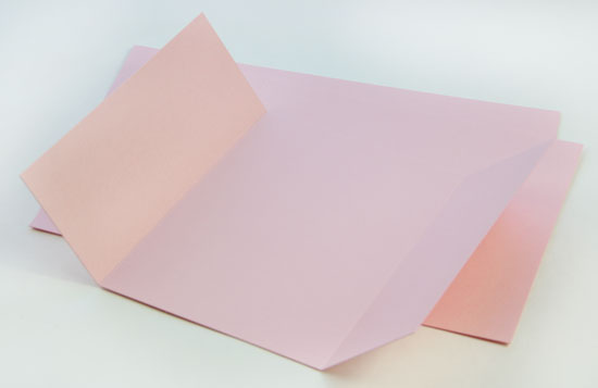 Gatefold Invitation Enclosure - 5 x 7, Metallic Rose Quartz