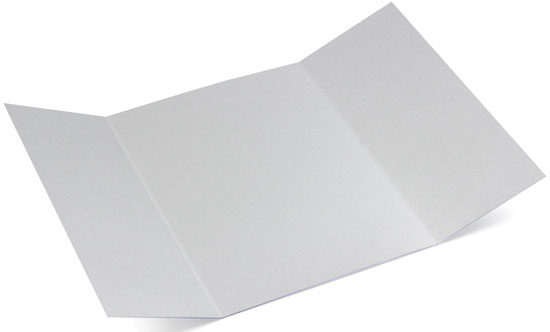 Gatefold Invitation Enclosure - 5 x 7, Metallic Silver