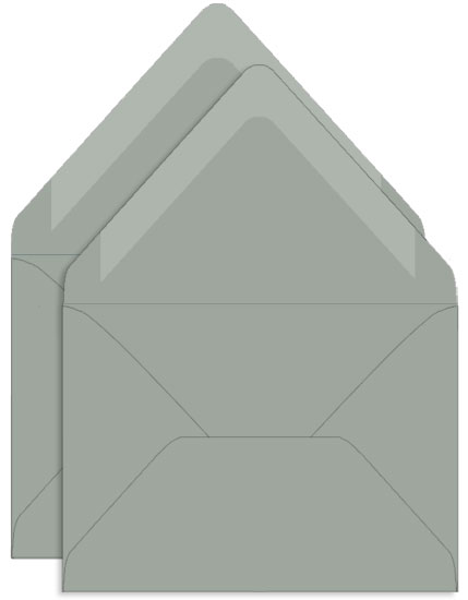 Sage Double Envelopes - A7 Gmund Colors Matt 5 1/4 x 7 1/4 Euro Flap 68T