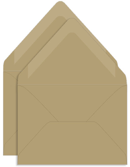 Beach Sand Brown Double Envelopes - A7 Gmund Colors Matt 5 1/4 x 7 1/4 Euro Flap 68T
