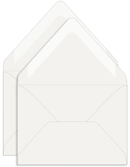 Snow White Double Envelopes - A7 Gmund Colors Matt 5 1/4 x 7 1/4 Euro Flap 81T