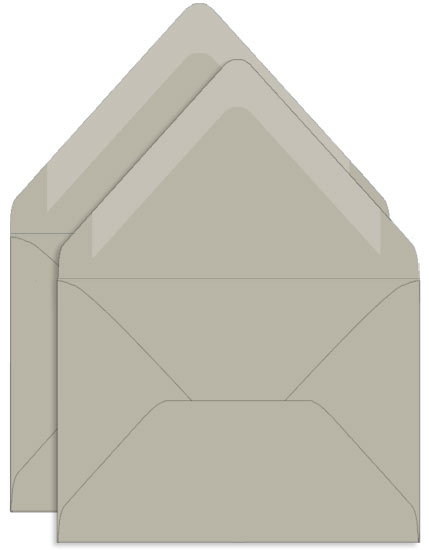 Stone Grey Double Envelopes - A7 Gmund Colors Matt 5 1/4 x 7 1/4 Euro Flap 68T