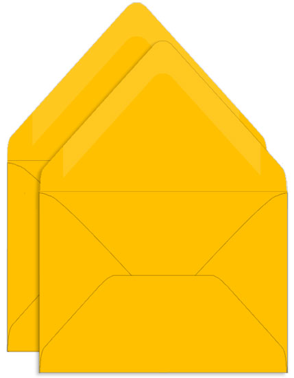 Sun Glow Yellow Double Envelopes - A7 Gmund Colors Matt 5 1/4 x 7 1/4 Euro Flap 81T