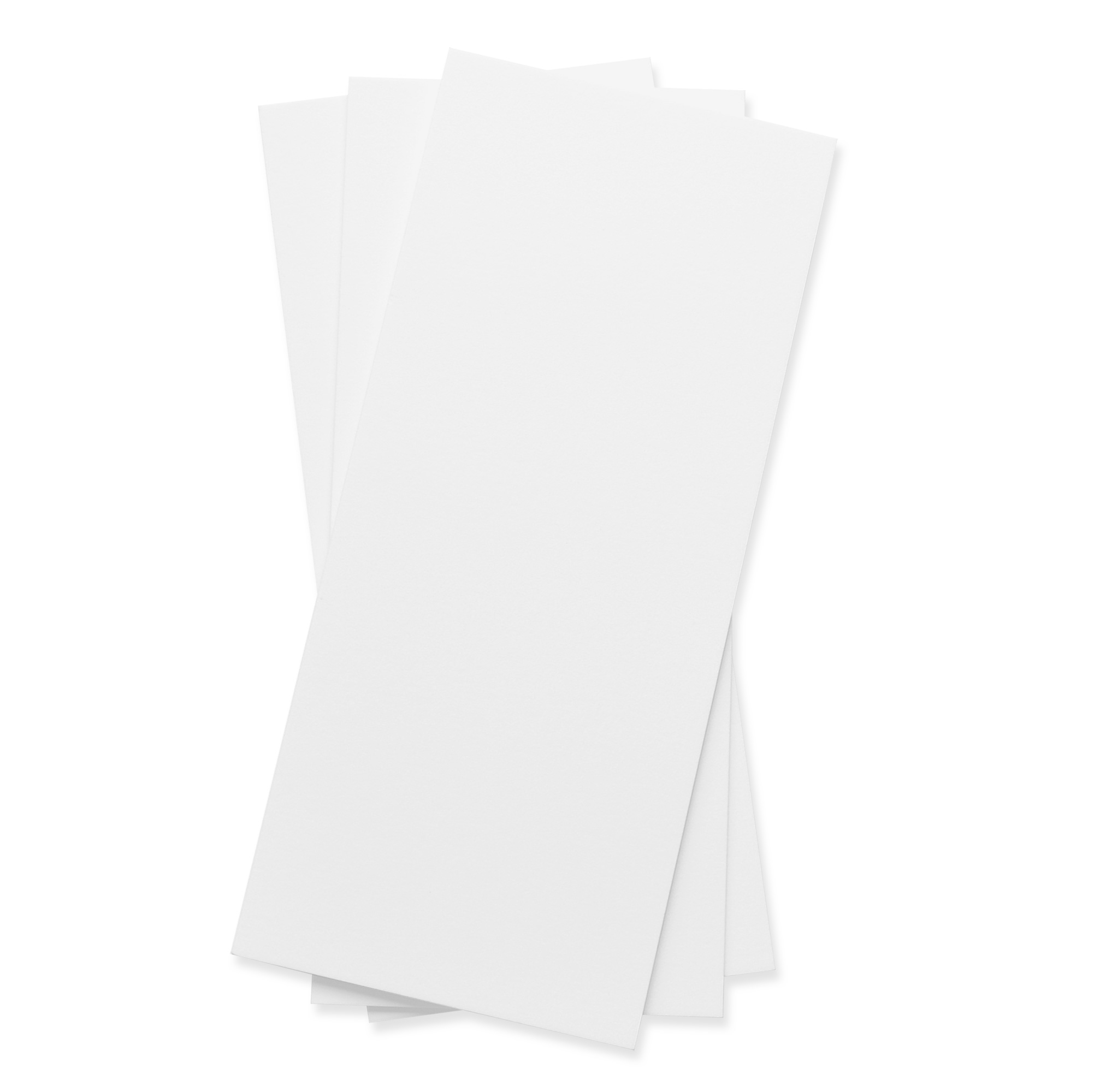 Radiant White Flat Card - 4 x 9 1/4 LCI Smooth 120C