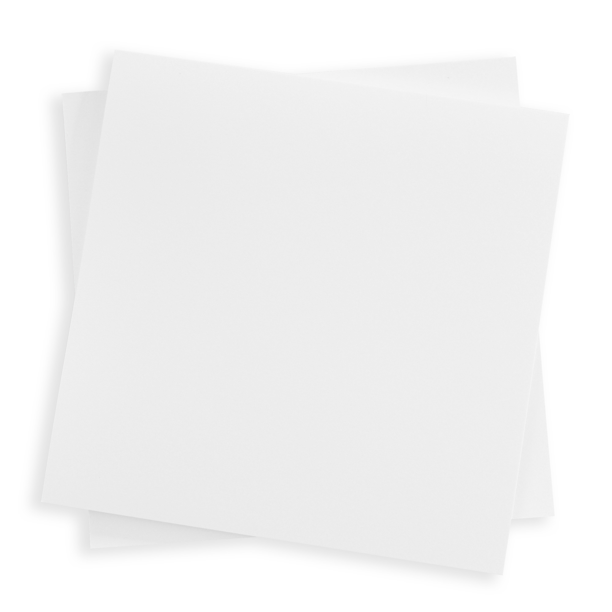 Radiant White Square Flat Card - 5 1/4 x 5 1/4 LCI Smooth 120C