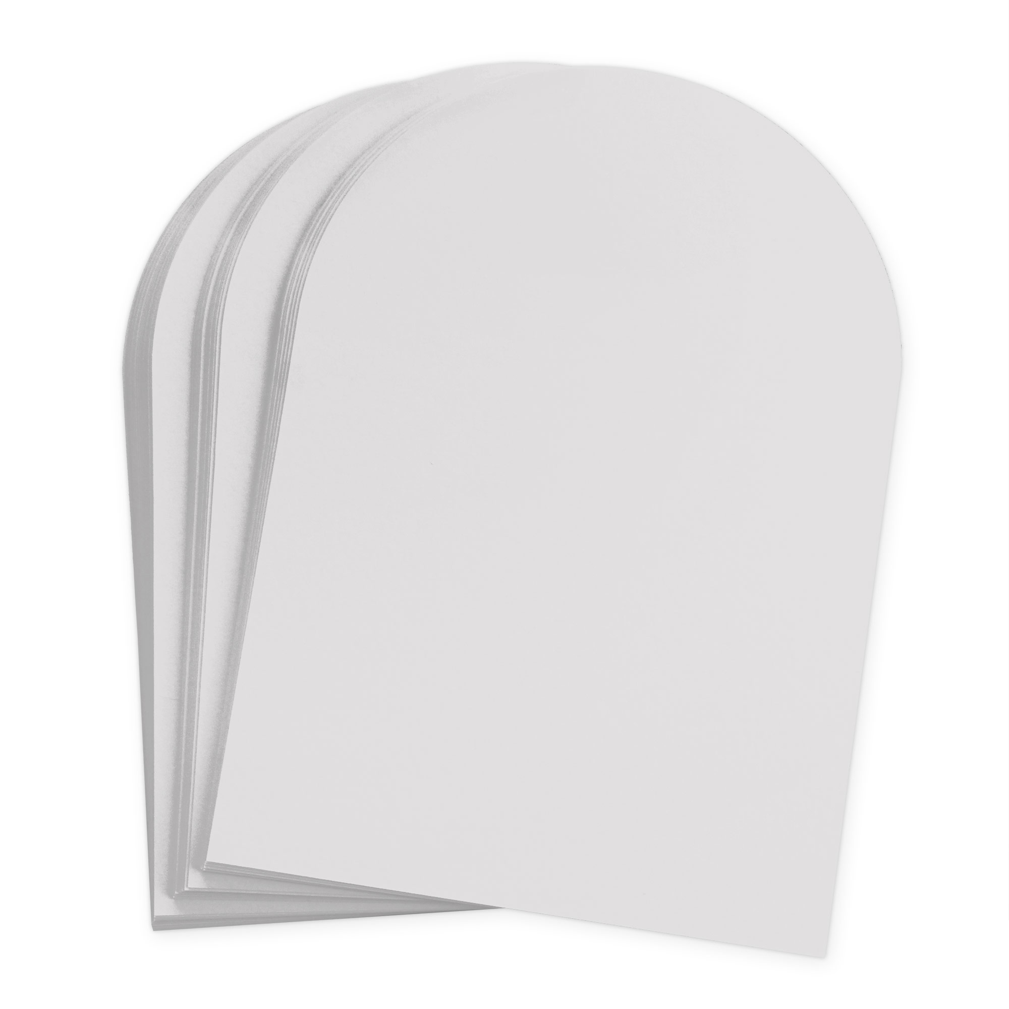 Recycled Light Gray Arch Shaped Card - A2 Gmund Used (1) 4 1/4 x 5 1/2 111C