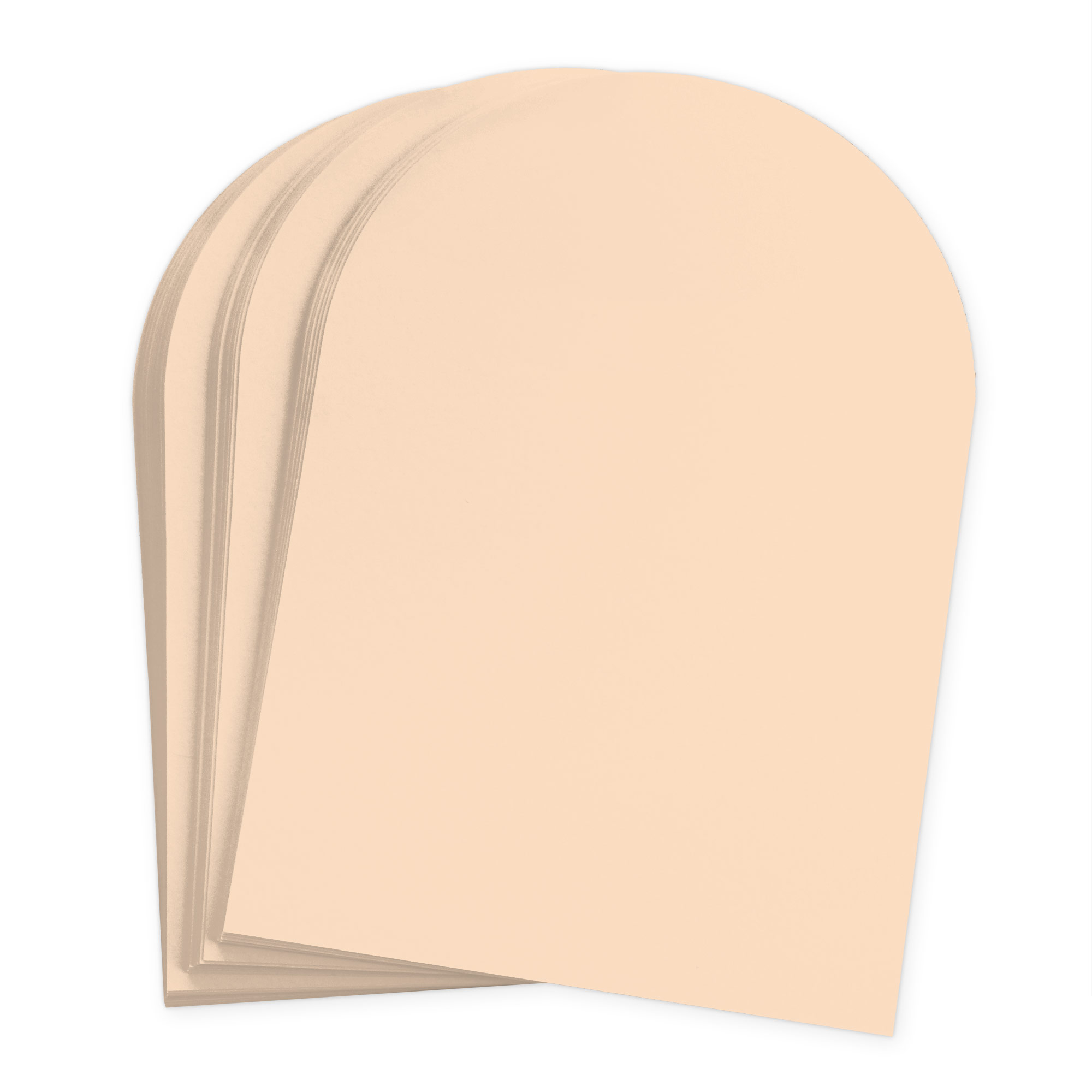 Recycled Blush Arch Shaped Card - A2 Gmund Used (03) 4 1/4 x 5 1/2 111C