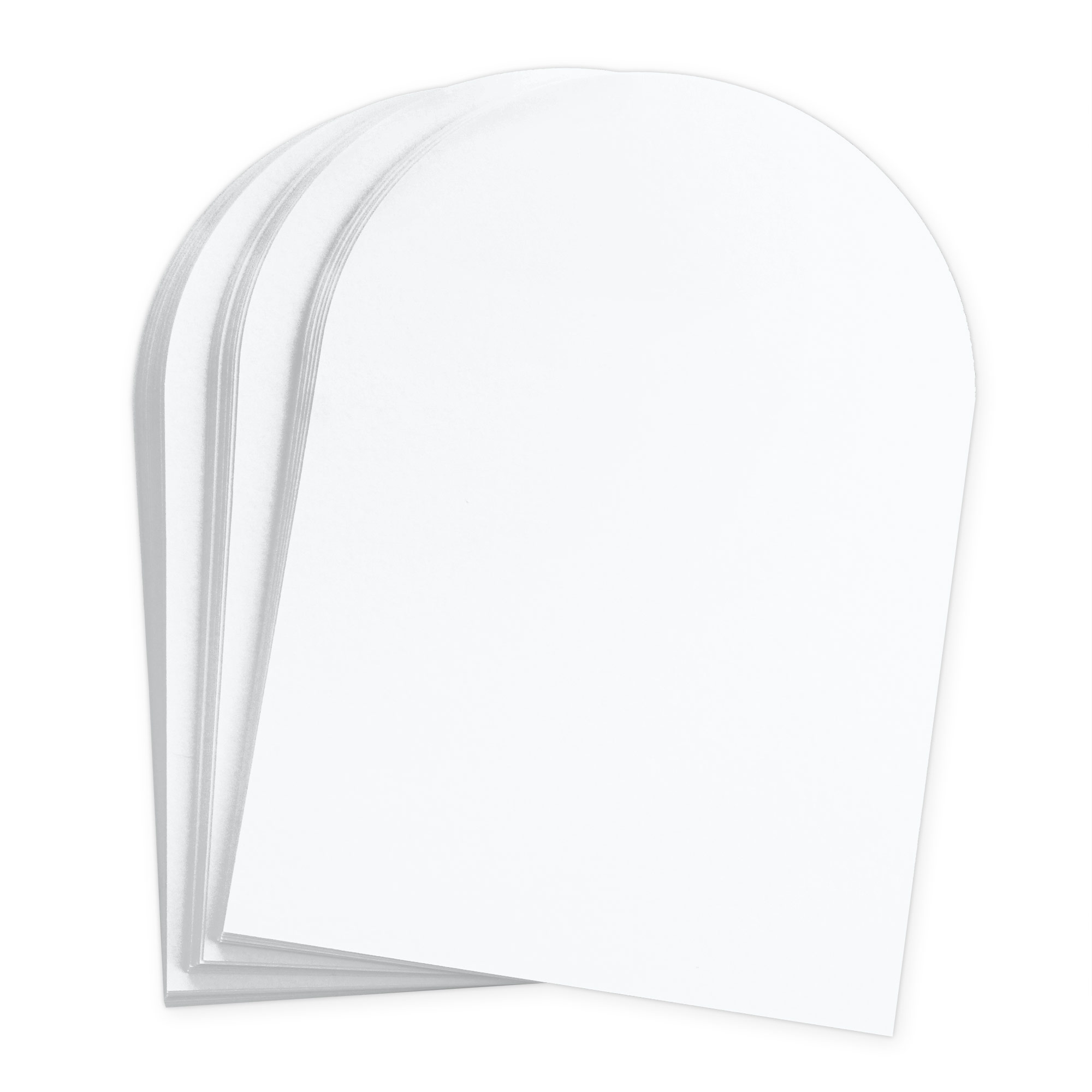 Recycled White Arch Shaped Card A7 Gmund Used (0) 5 x 7 111C