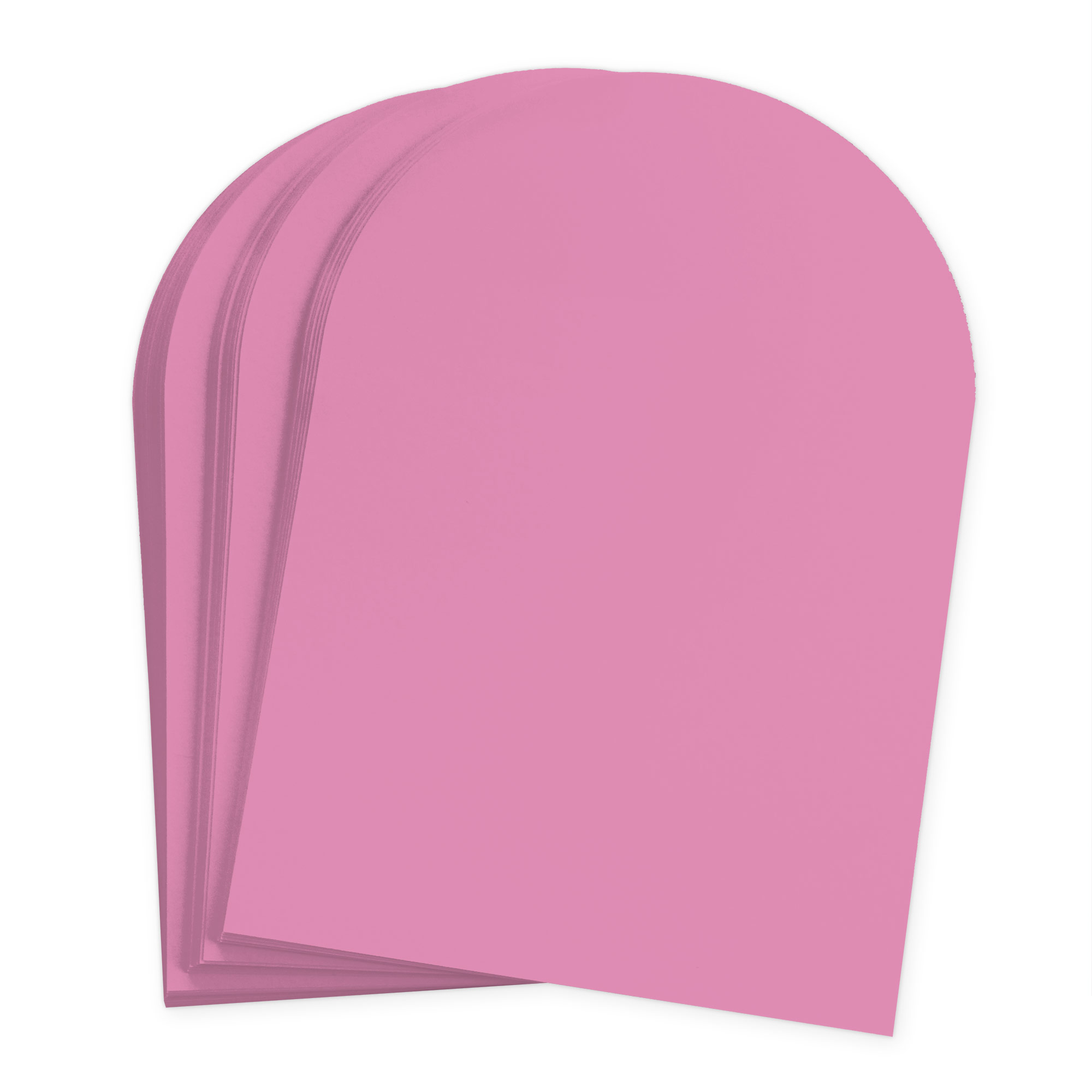 Recycled Pink Arch Shaped Card - A7 Gmund Used (6) 5 x 7 111C