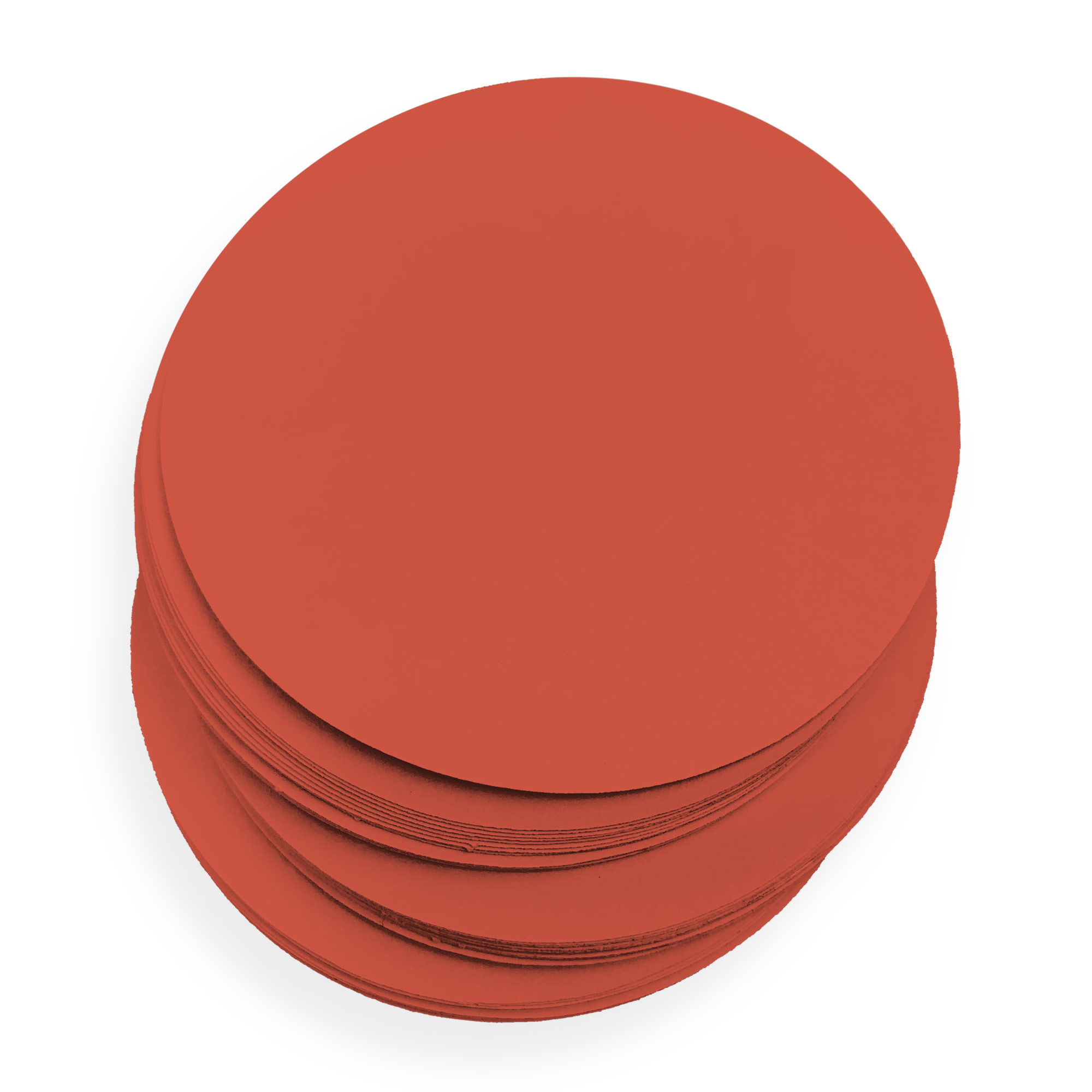 Recycled Orange Round Card - 5 x 5 Round Gmund Used (7) 111C