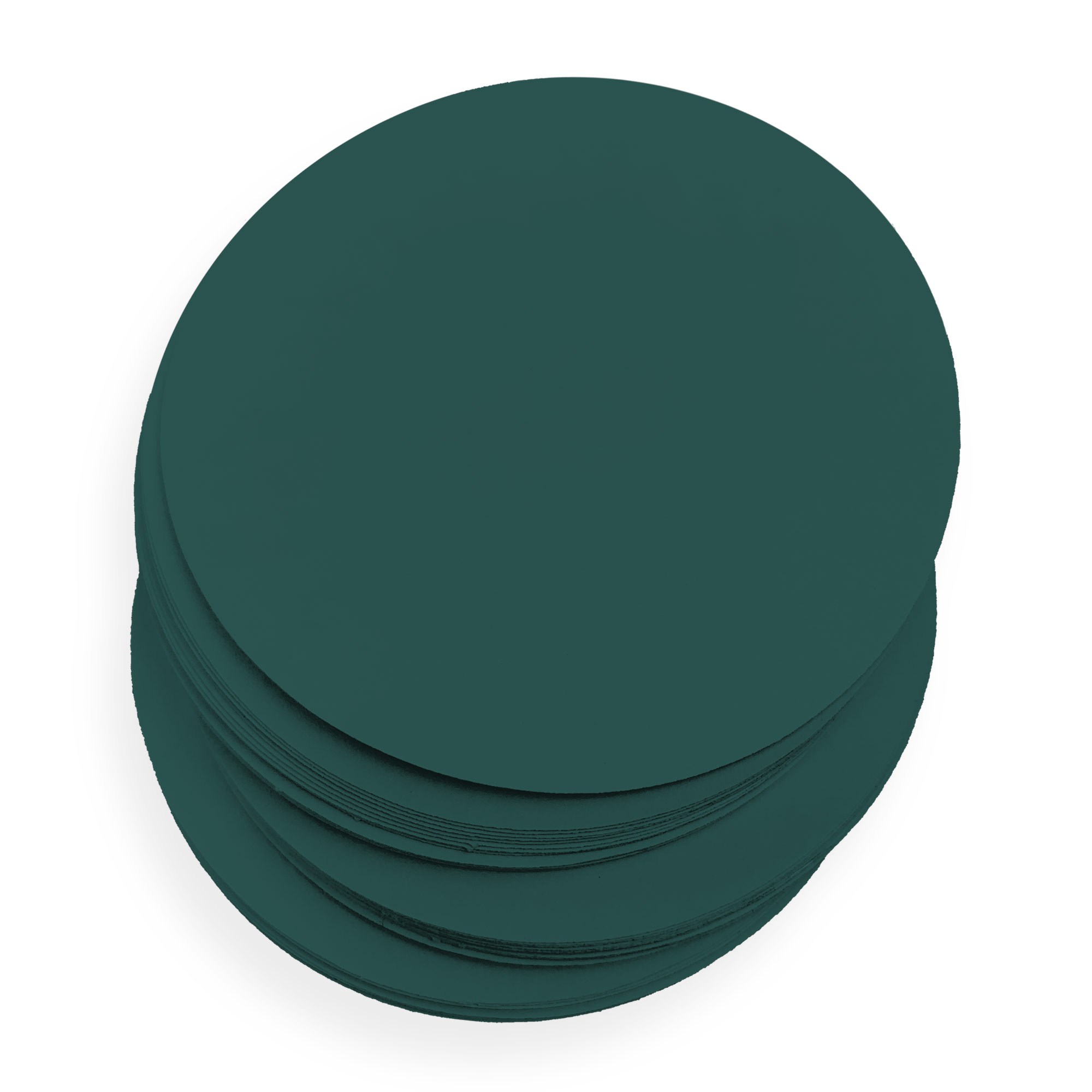 Recycled Dark Green Round Card - 8 x 8 Round Gmund Used (8) 111C