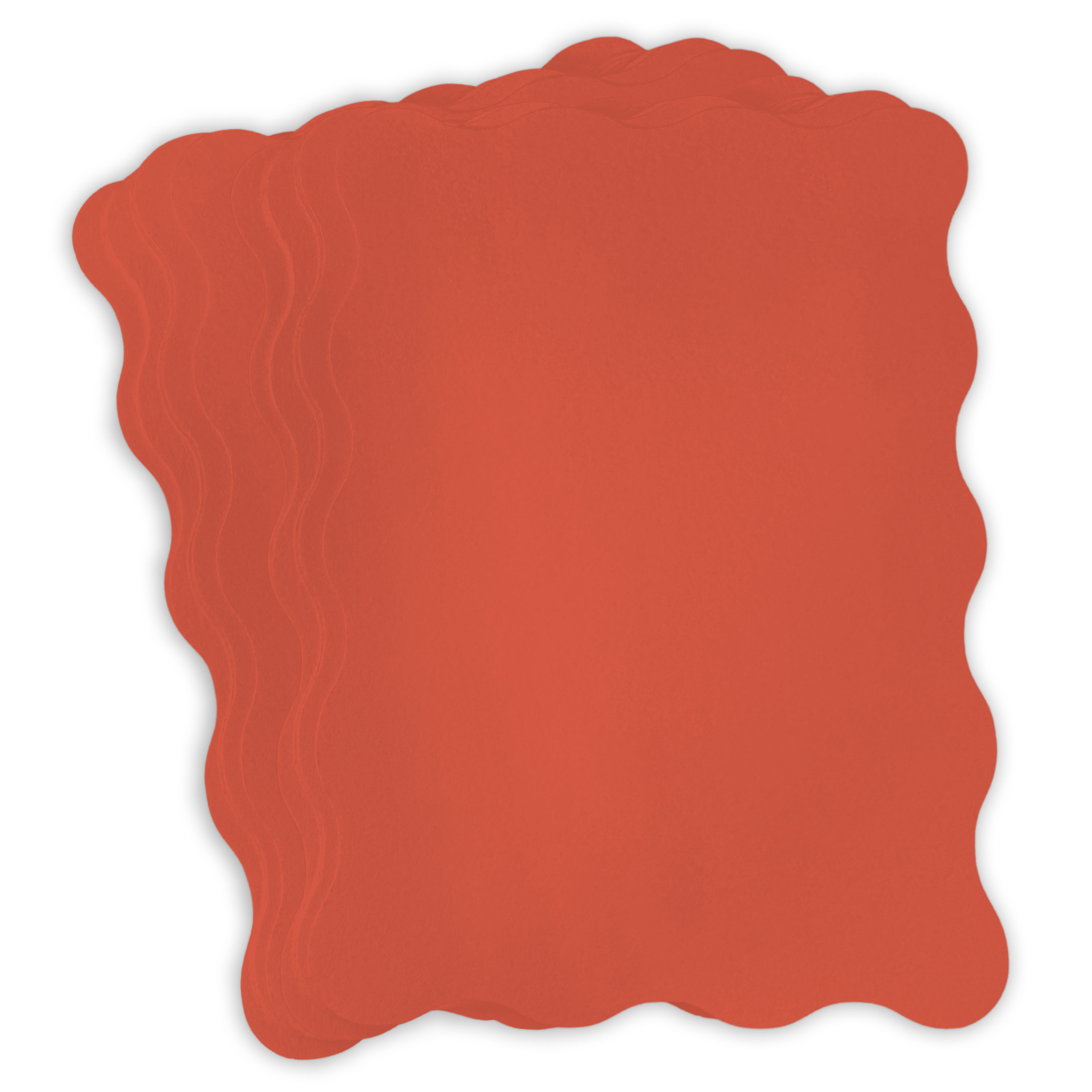 Recycled Orange Wavy Edge Card - A7 Gmund Used (7) 5 x 7 111C