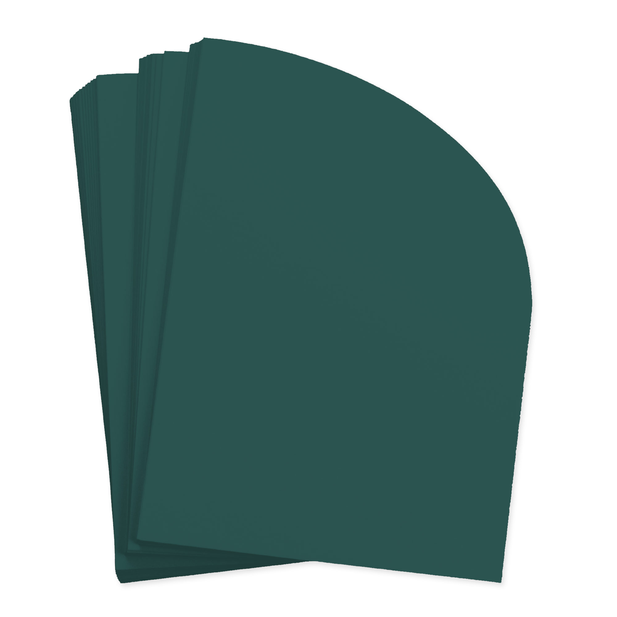 Recycled Dark Green Half Arch Shaped Card - A2 Gmund Used (8) 4 1/4 x 5 1/2 111C