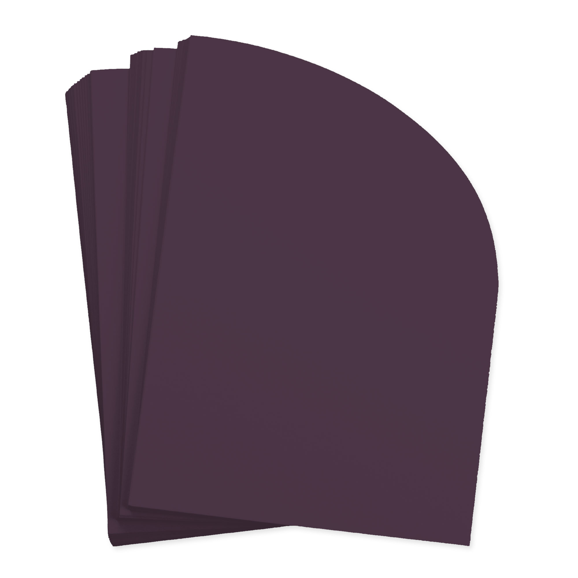 Recycled Dark Purple Half Arch Shaped Card - A7 Gmund Used (5) 5 x 7 111C