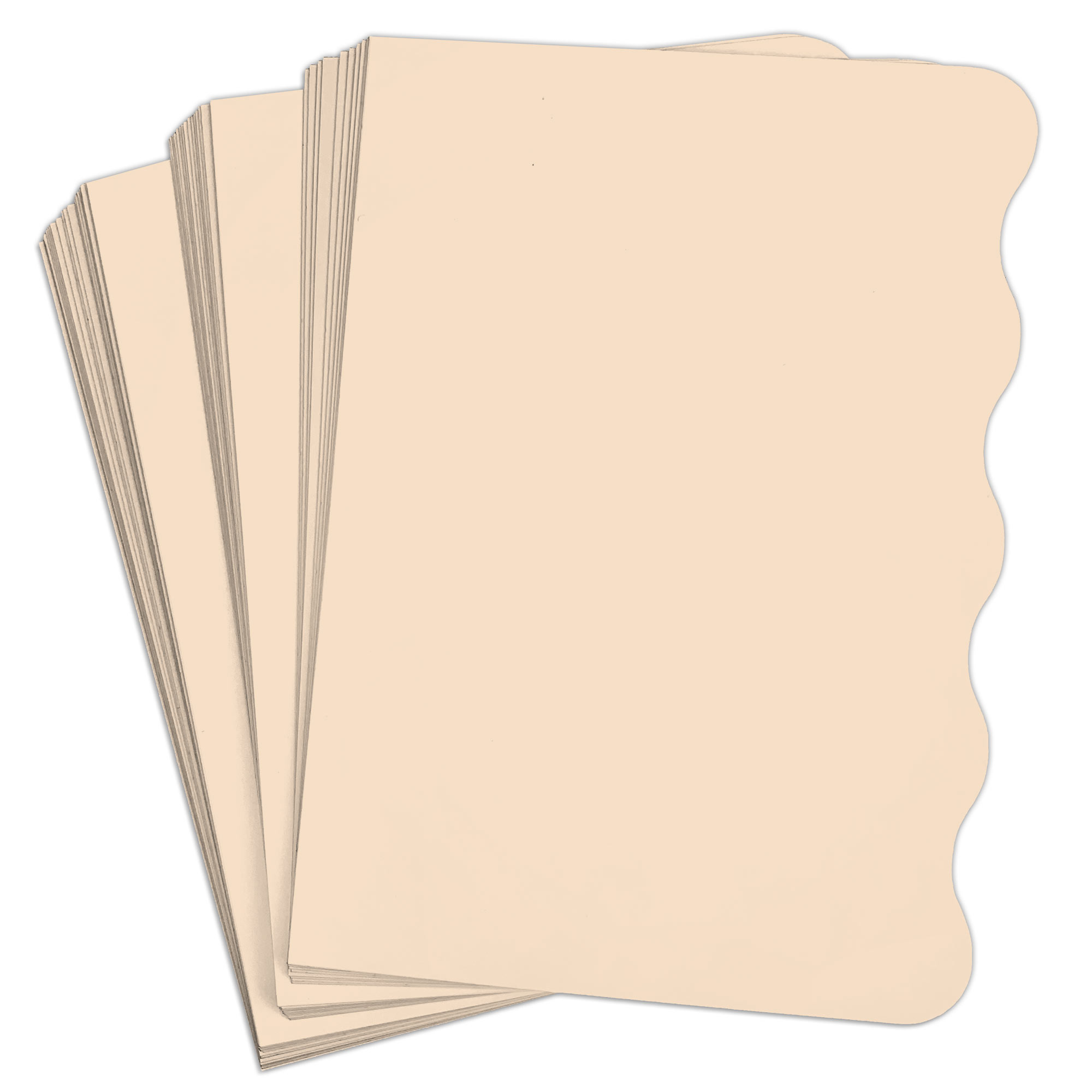 Recycled Blush Side Wave Card - A2 Gmund Used (03) 4 1/4 x 5 1/2 111C