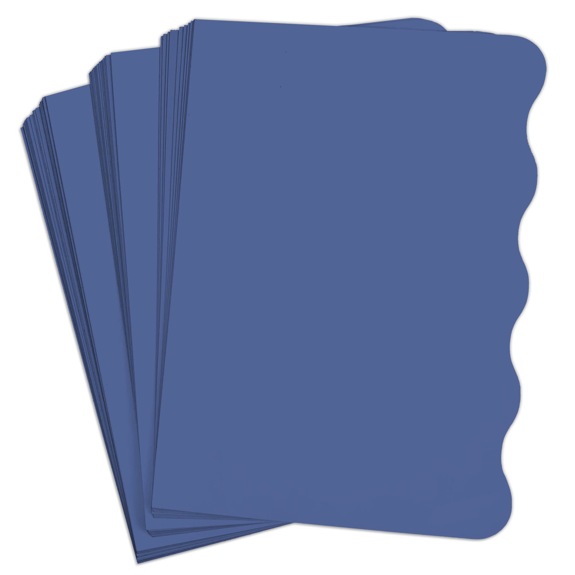 Recycled Blue Side Wave Card - A2 Gmund Used (9) 4 1/4 x 5 1/2 111C