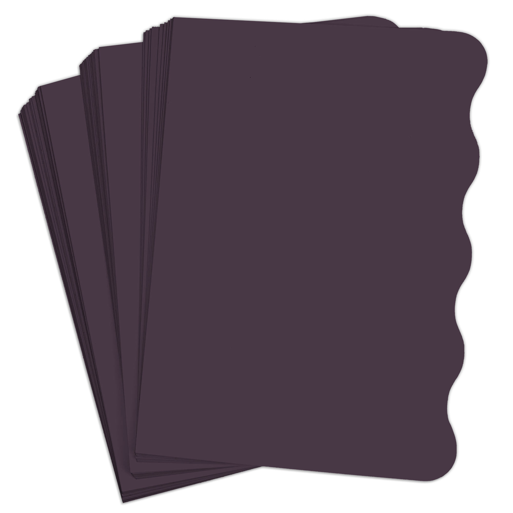Recycled Dark Purple Side Wave Card - A7 Gmund Used (5) 5 x 7 111C