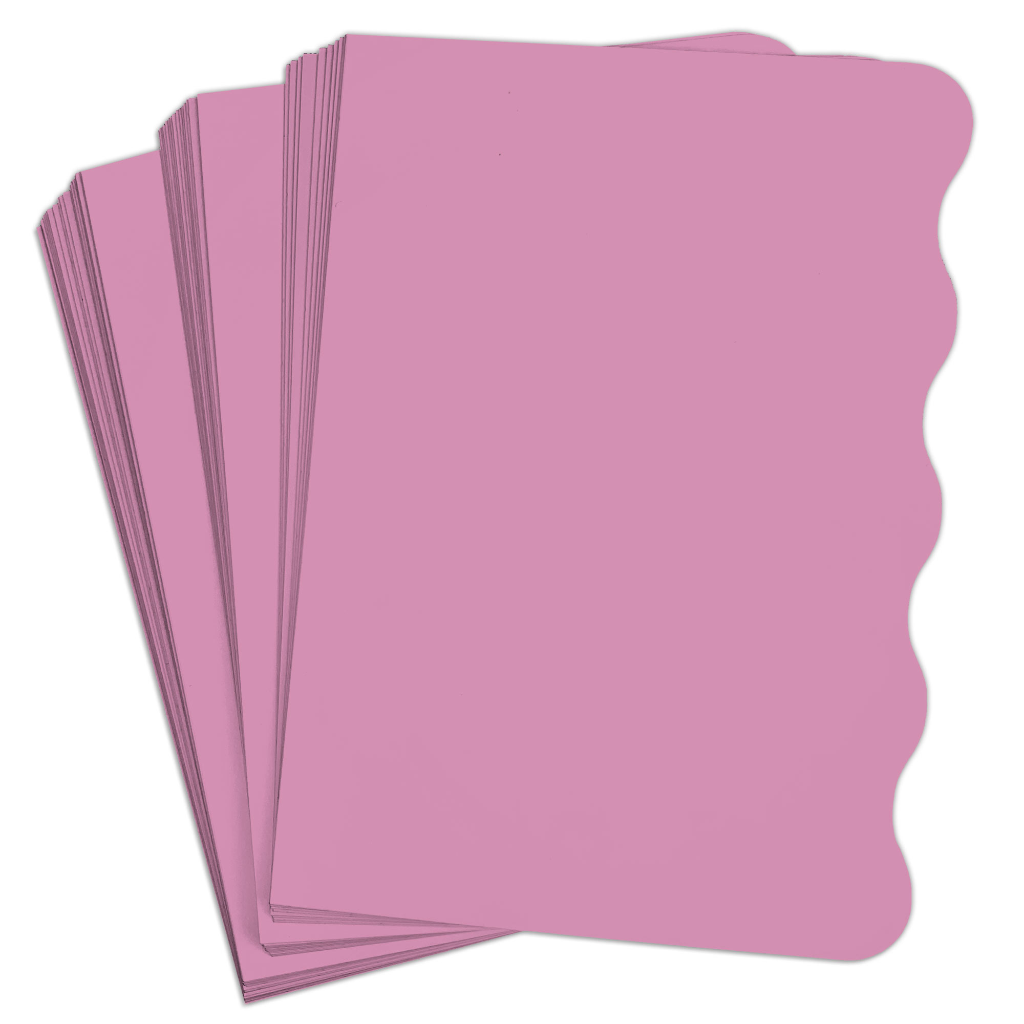 Recycled Pink Side Wave Card - A7 Gmund Used (6) 5 x 7 111C
