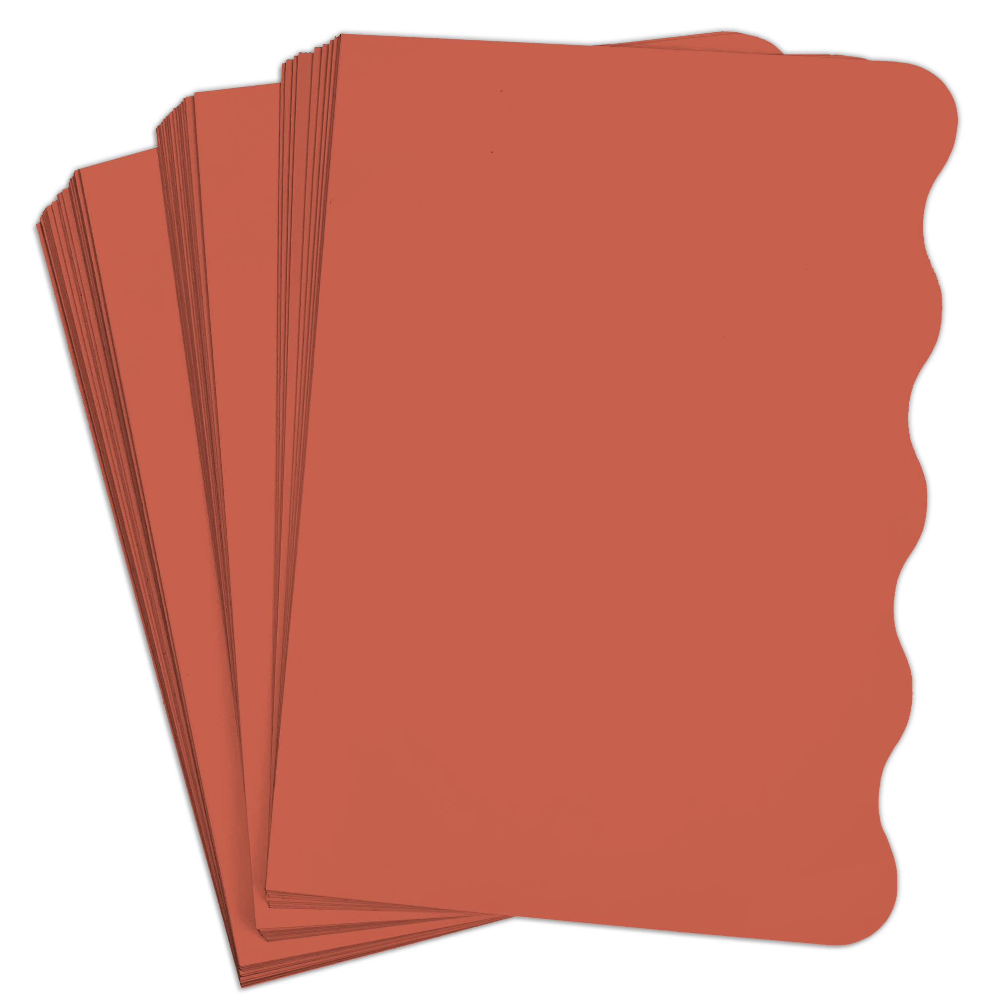 Recycled Orange Side Wave Card - A7 Gmund Used (7) 5 x 7 111C