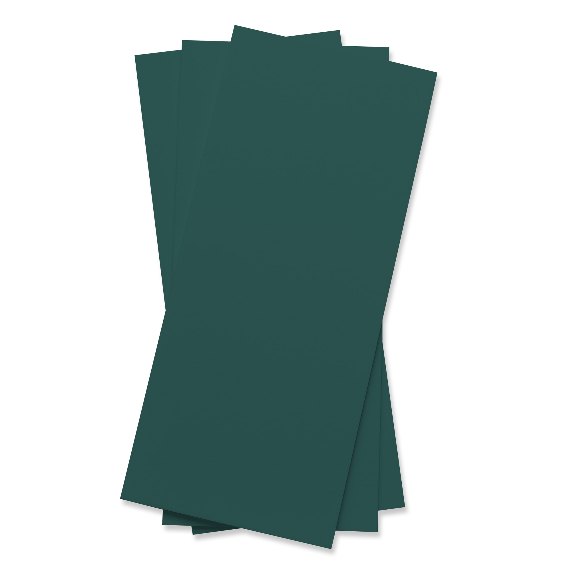 Recycled Dark Green Flat Card - 4 x 9 1/4 Gmund Used (8) 111C