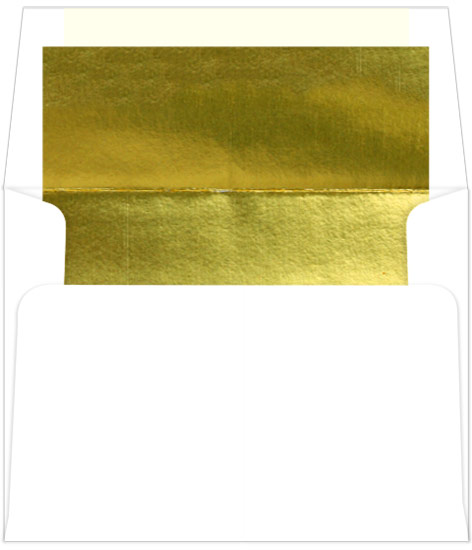 Gold Foil Lined Envelopes - A2 Radiant White 4 3/8 x 5 3/4 70T