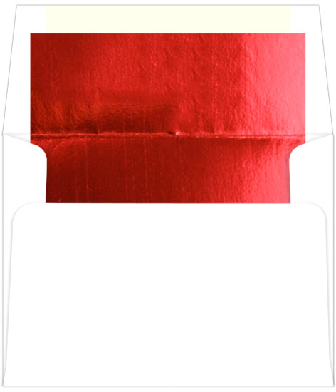 Red Foil Lined Envelopes - A2 Radiant White 4 3/8 x 5 3/4 70T