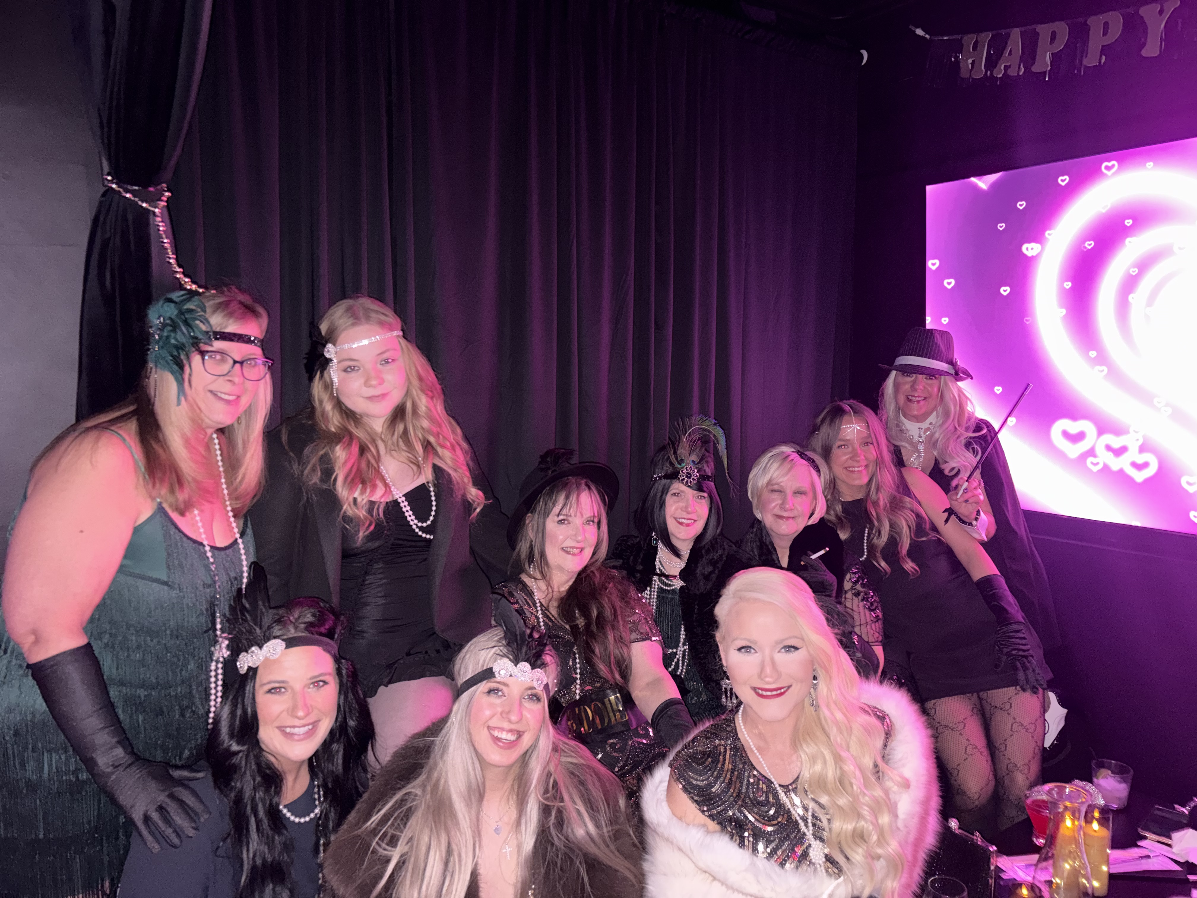 Great Gatsby themed night with guests in costume