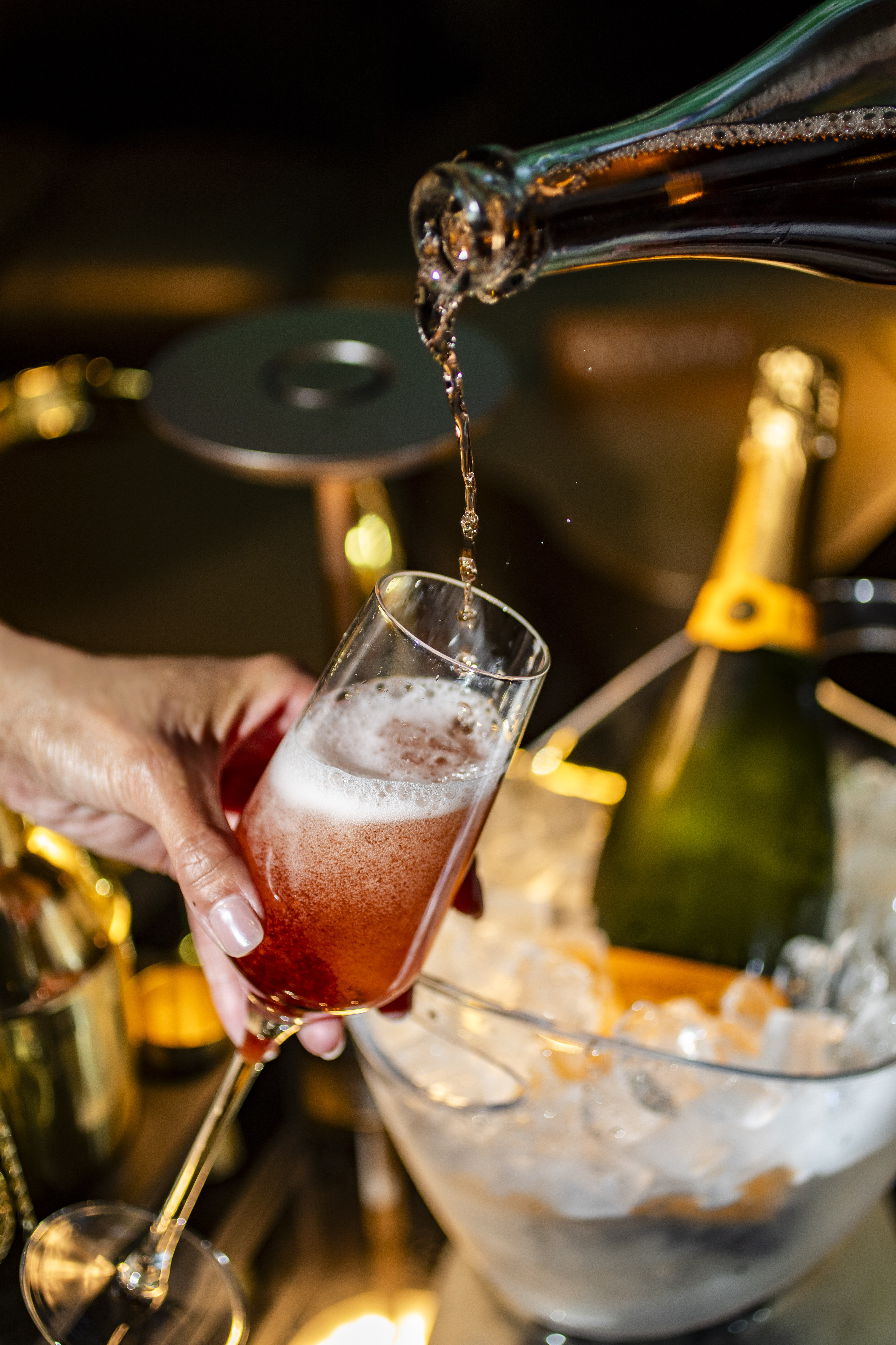 Champagne and bottle service at Uptown Sporting Club