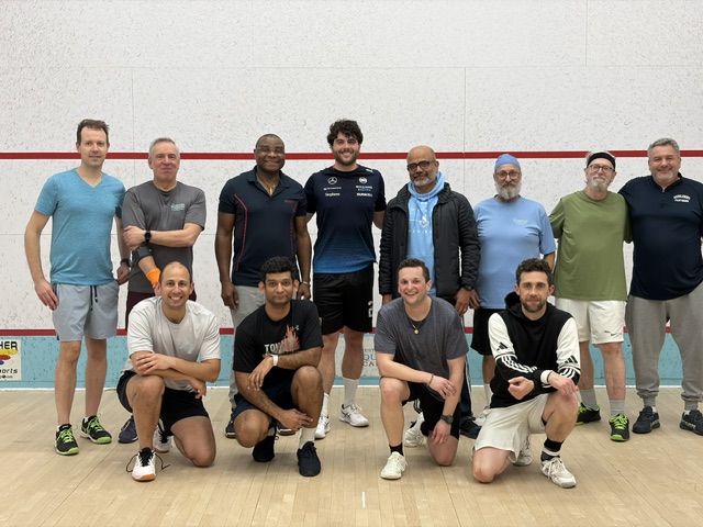 Competitive squash play at the academy