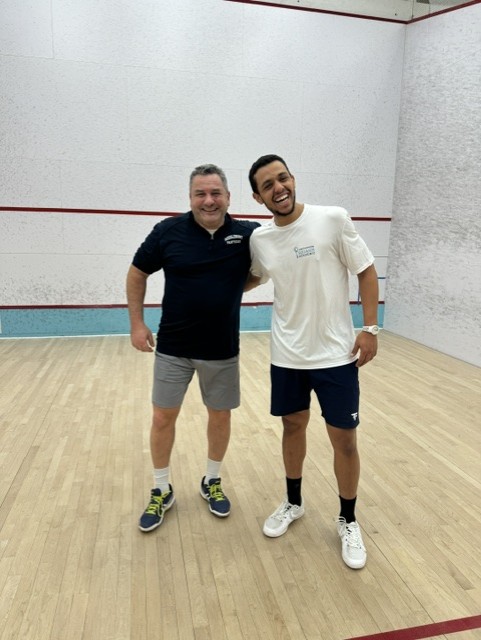 On-court session at Westchester Squash Academy