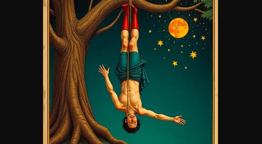 The Hanged Man Tarot_Red_Blue.webp
