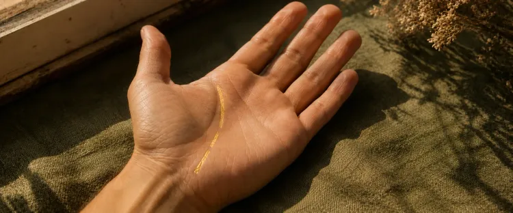 What does a broken life line mean?