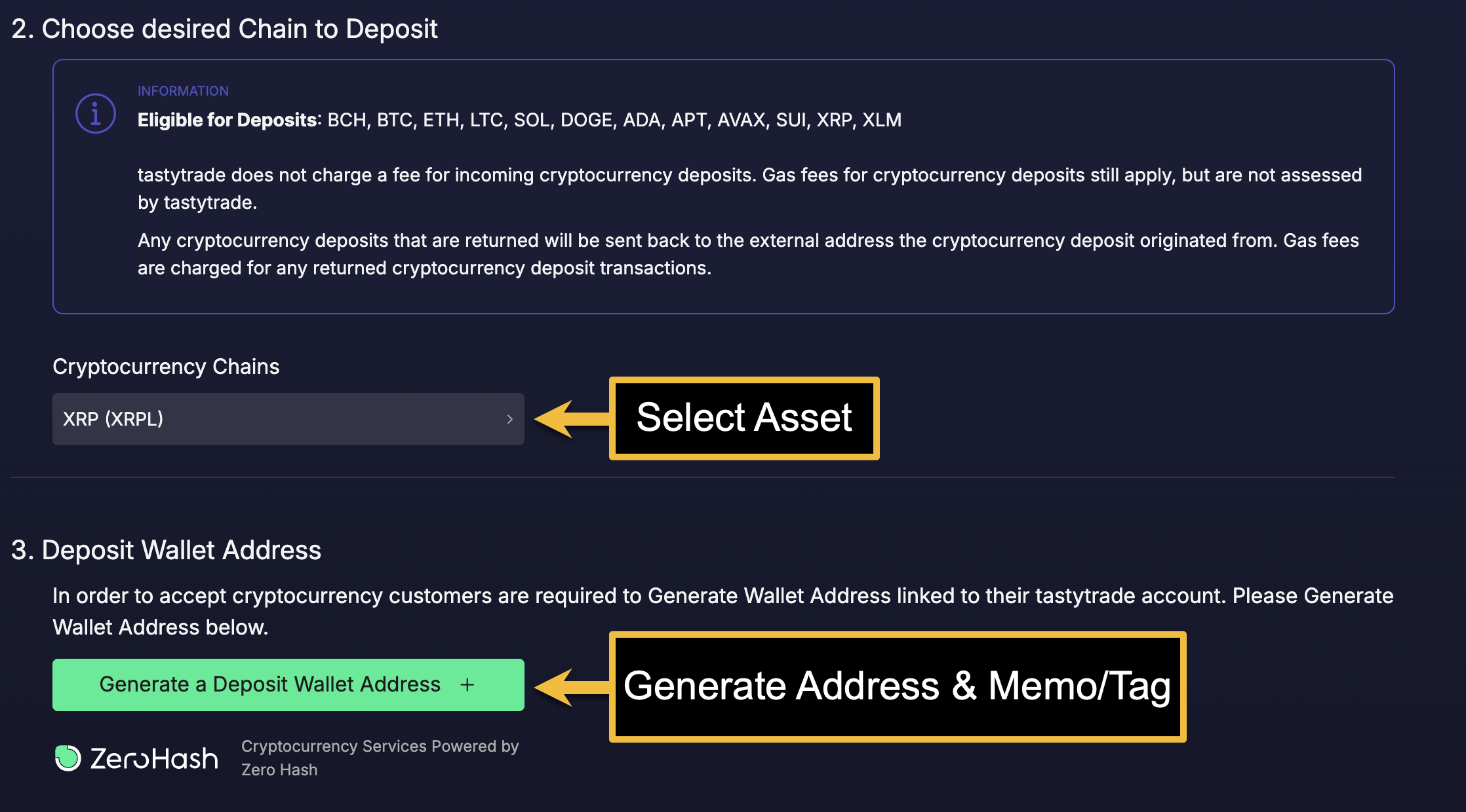 Cryptocurrency Transfers at tastytrade