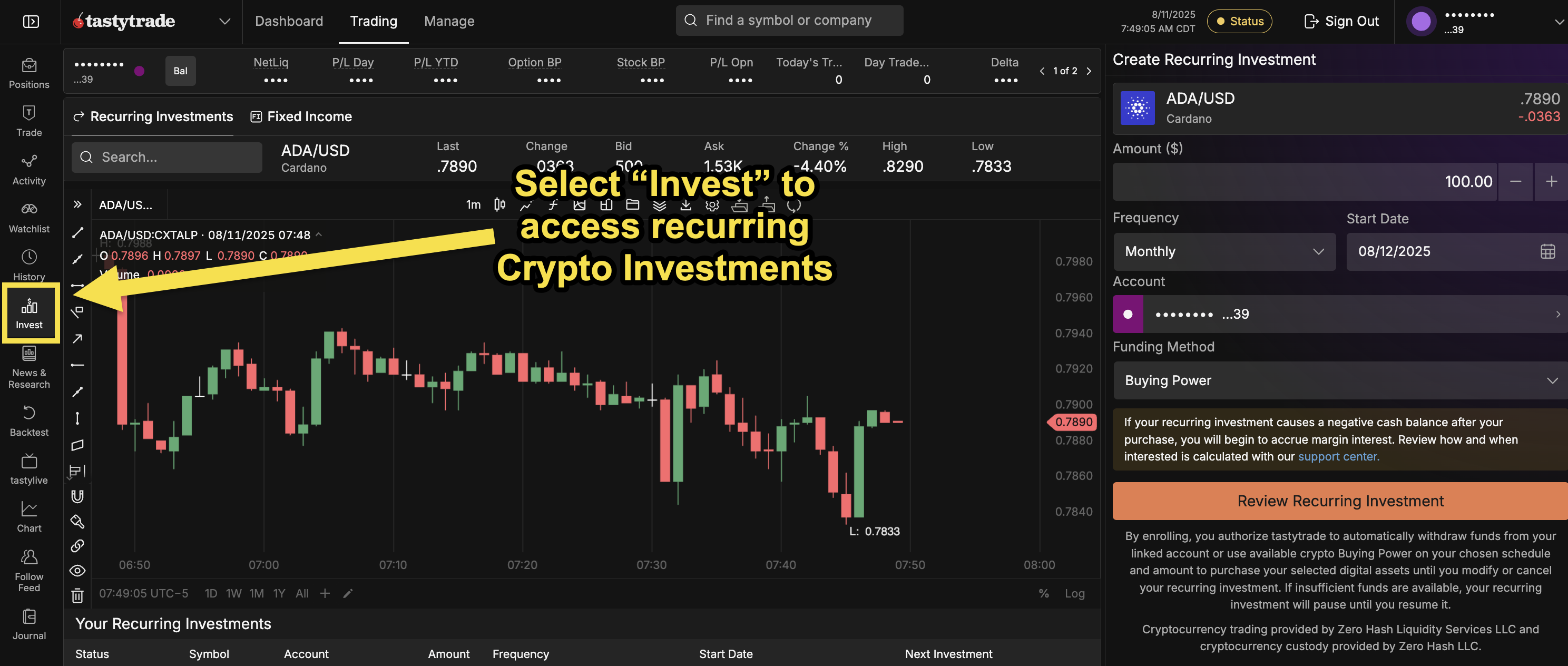 Recurring Crypto Investments