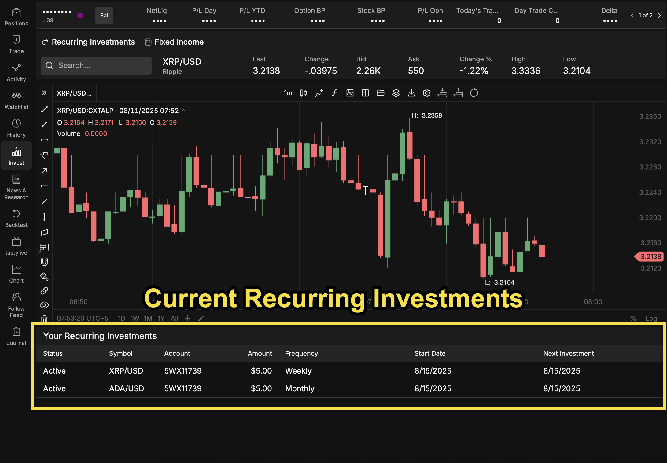 Recurring Crypto Investments