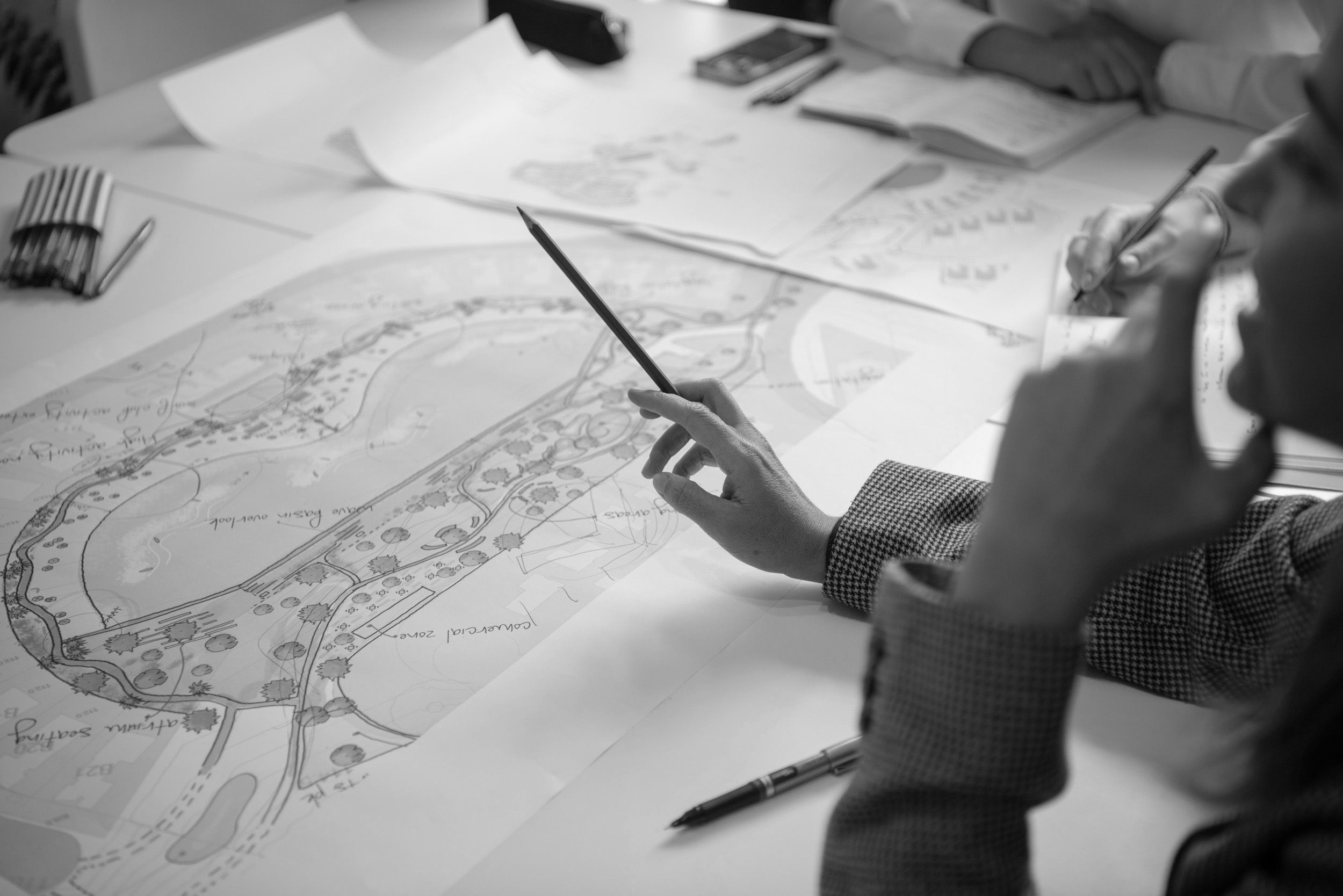 Our Mexico team collaborating on a landscape architecture and master planning project