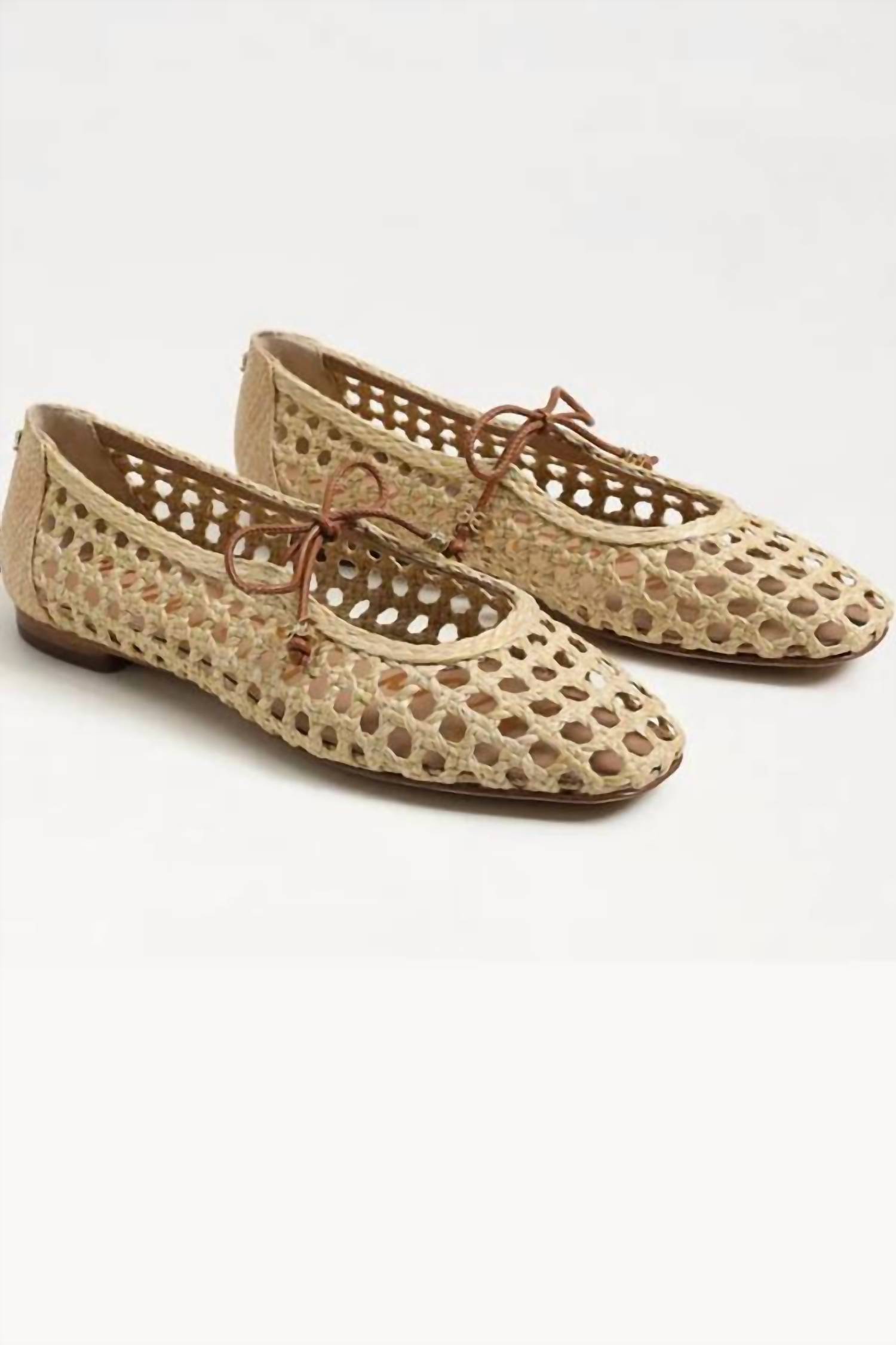 Sam Edelman Women's Marcie Ballet Flat Bleached Beechwood Weave