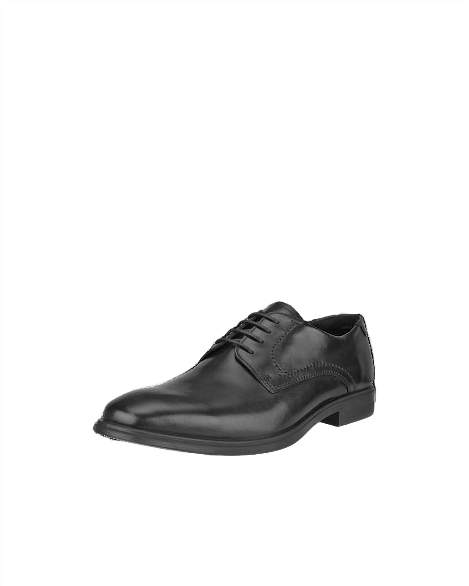Ecco men's melbourne tie derby shoe in Black Magnet