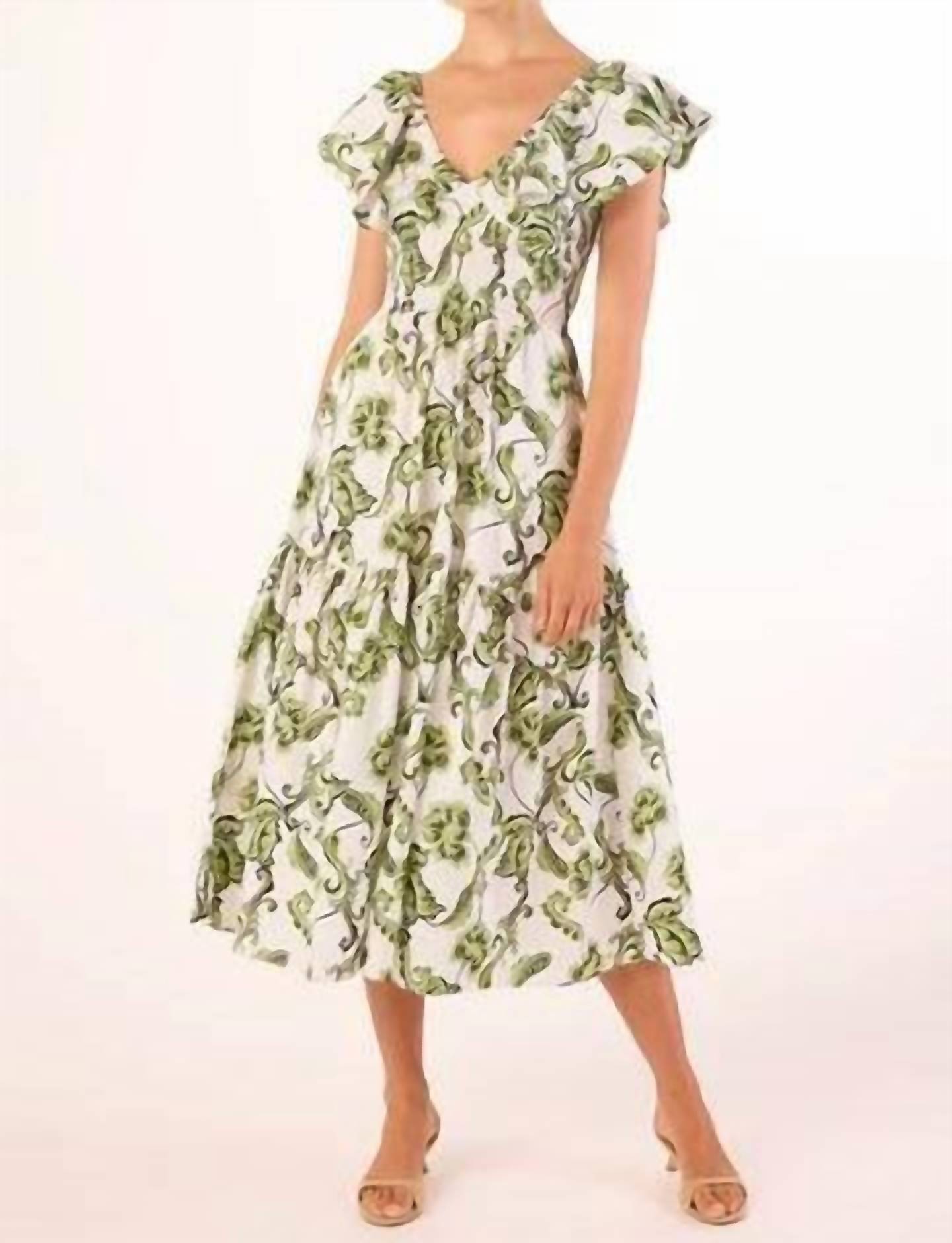 Misa Los Angeles Leona Midi Dress Garden Paisley