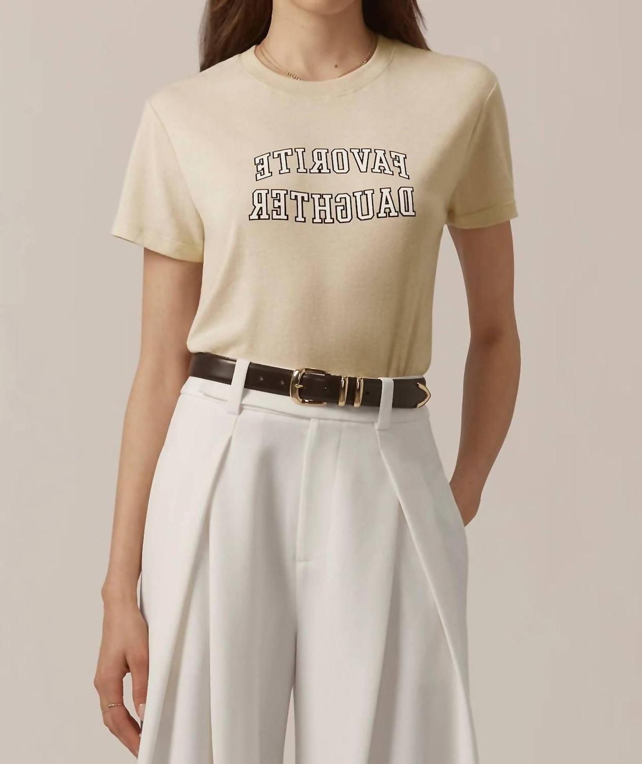 Favorite Daughter Cropped Collegiate Tee French Oak/snow White - Bild 2 von 16