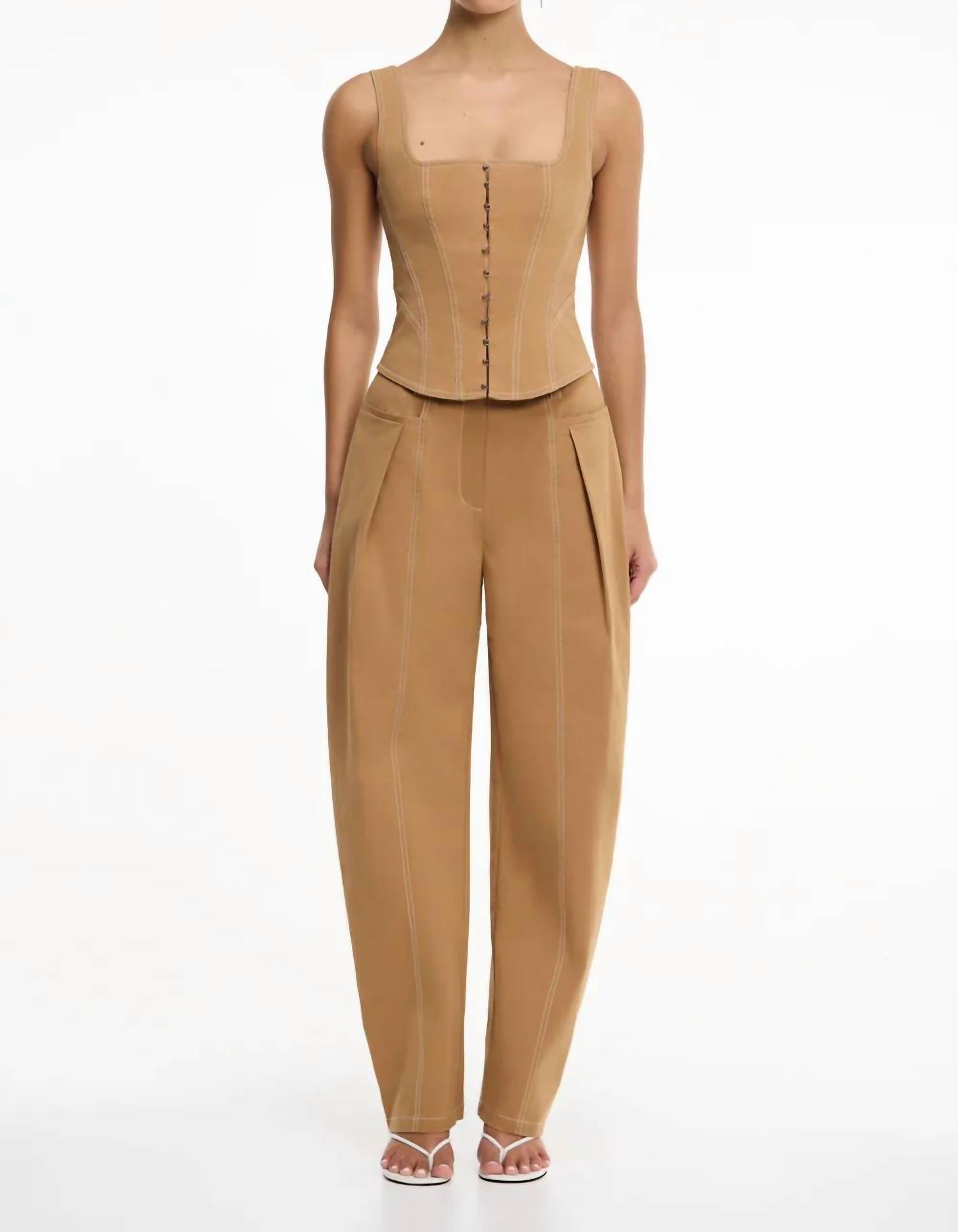 Significant Other Tovi Relaxed Straight Tapered Pants Cedar
